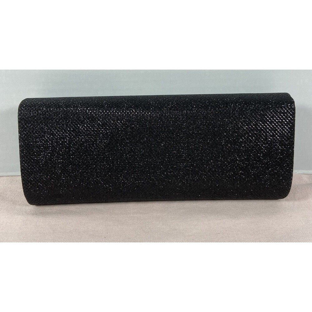 Women Black Glitter Evening Clutch Crossbody Or Handbags Purse - Picture 6 of 6
